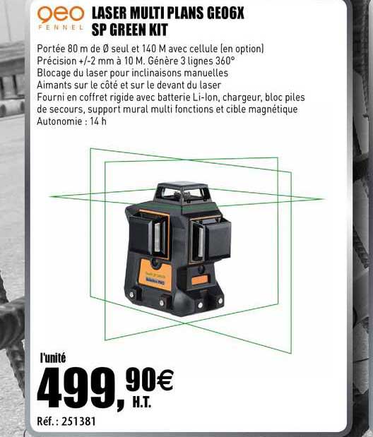laser multi plans geo6x sp green kit