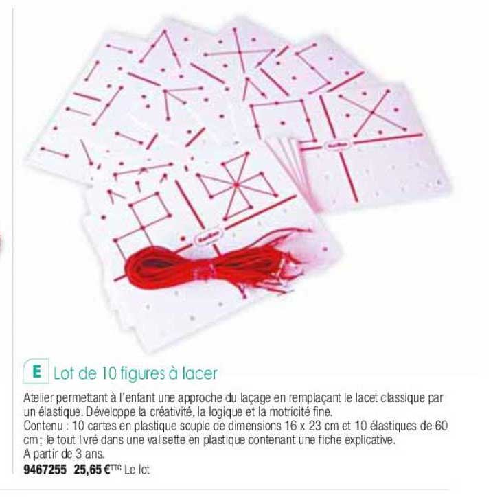 lot de 10 figures à lacer