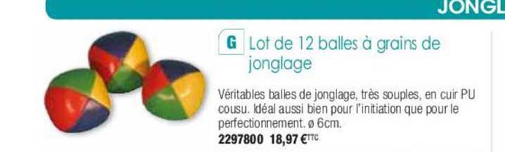 lot de 12 balles à grains de jonglage