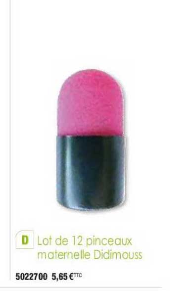 Lot De 12 Pinceaux Maternelle Didimouss