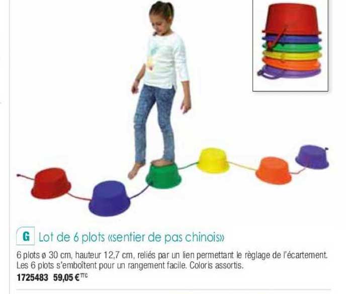 lot de 6 pots "sentier de pas chinois"