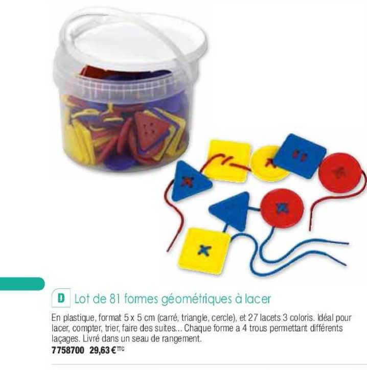 lot de 81 formes géométriques à lacer