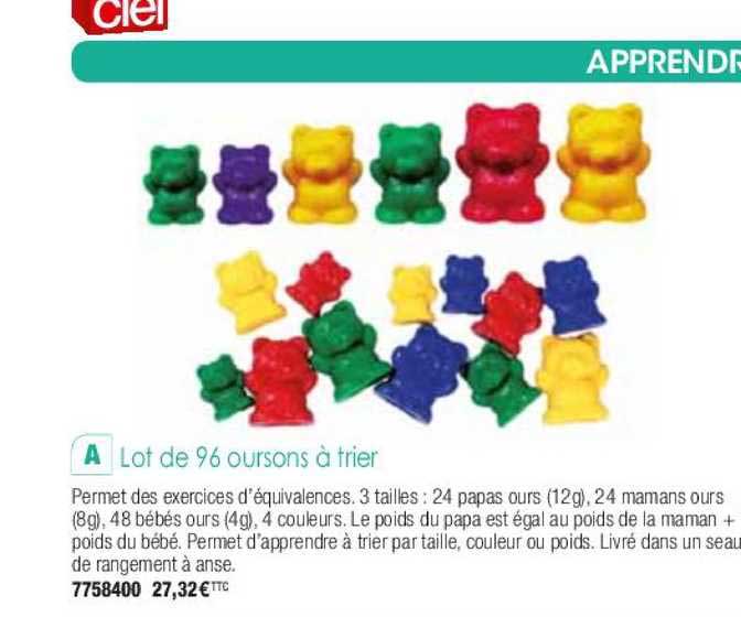 Lot De 96 Oursons à Trier