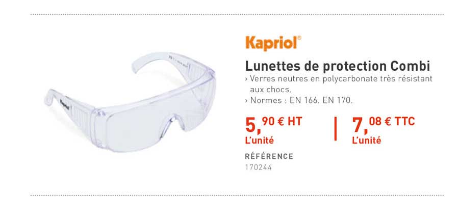 lunettes de protection combi kapriol