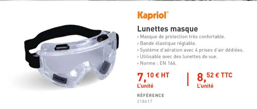 lunettes masque kapriol