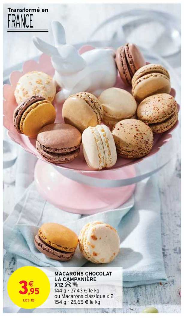 Macarons Chocolat La Campanière X12