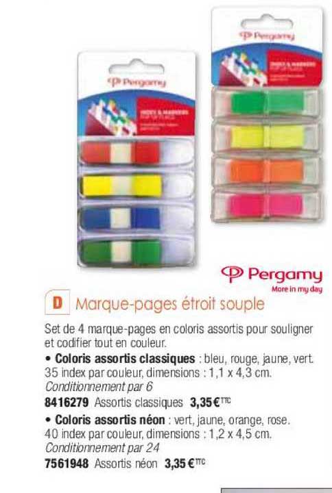 marque-pages étroit souple pergamy more in my day