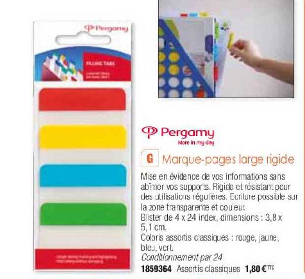 marque-pages large rigide pergamy more in my day