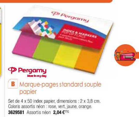 marque-pages standard souple papier pergamy more in my day