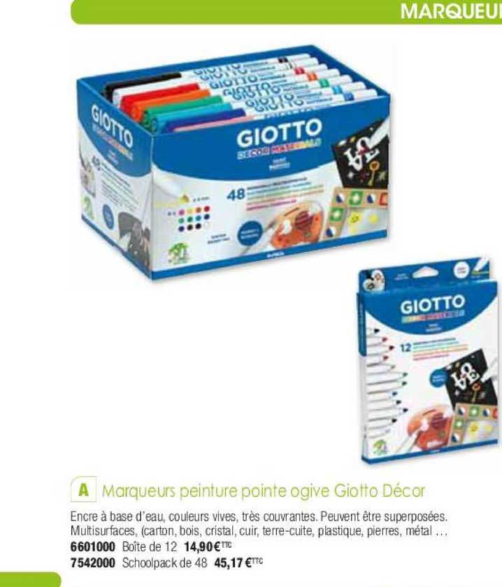 marqueurs peinture pointe ogive giotto décor