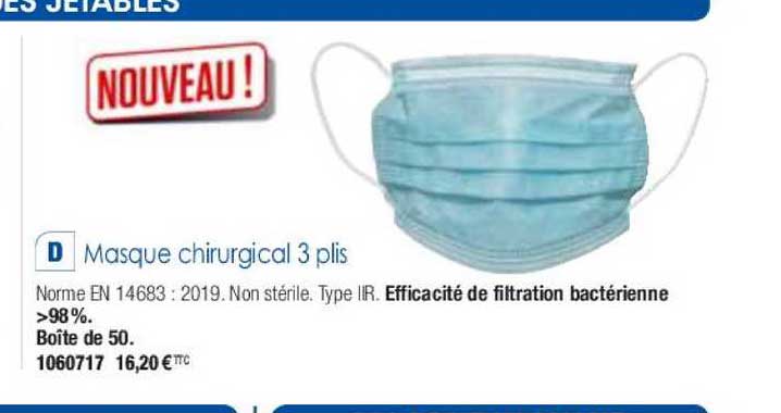 masque chirurgical 3 plis