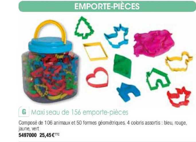 maxi seau de 156 emporte-pièces