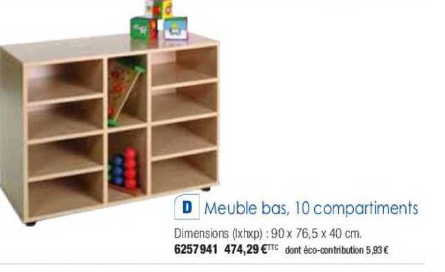 Meuble Bas 10 Compartiments