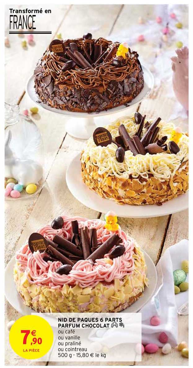 nid de pâques 6 parts parfum chocolat