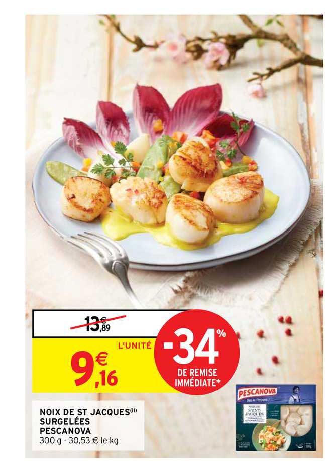 noix de st jacques surgelées pescanova