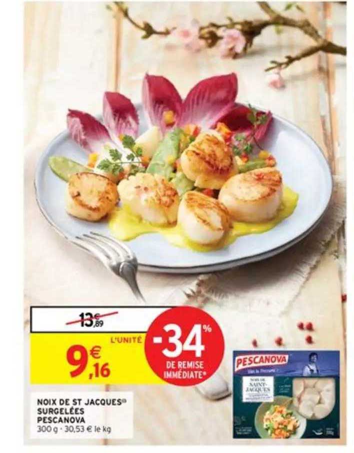 noix de st jacques surgelées pescanova