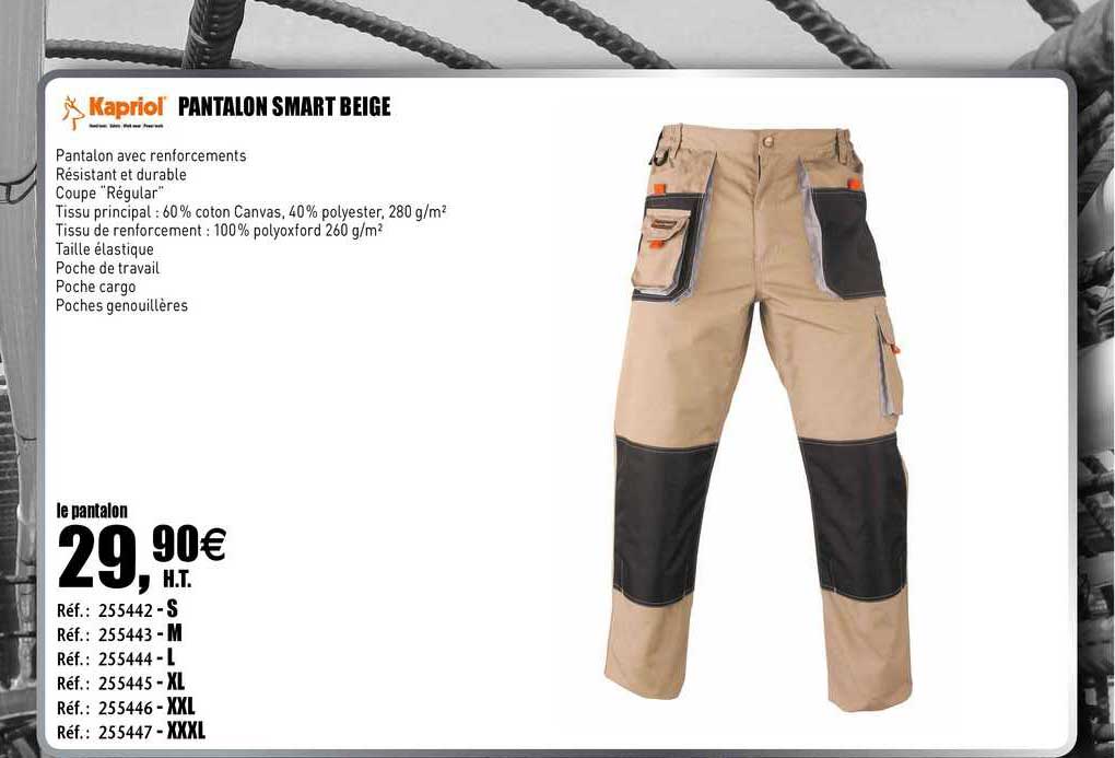 pantalon smart beige kapriol