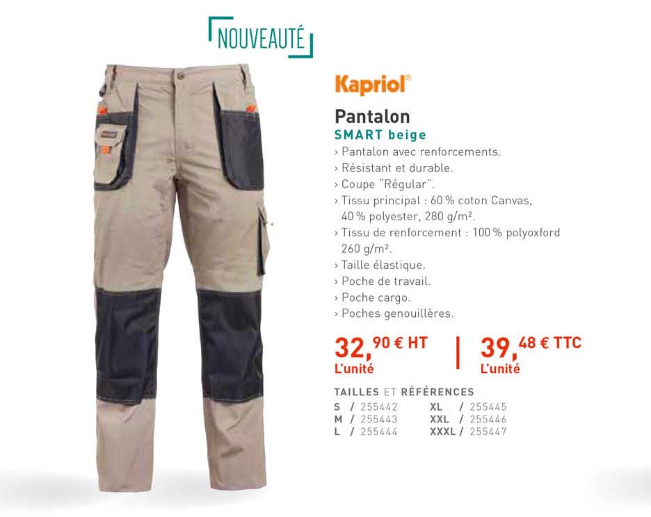 Pantalon Smart Beige Kapriol