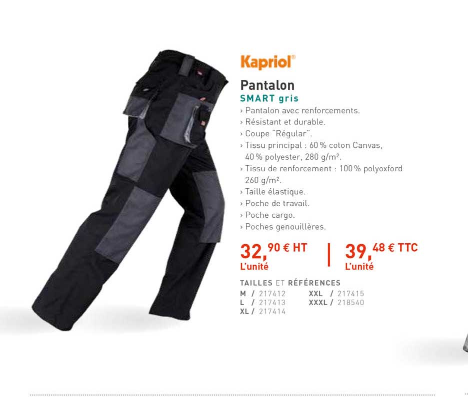 pantalon smart gris kapriol