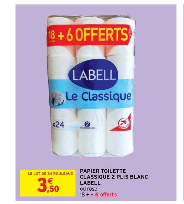 papier toilette classique 2 plis blanc labell