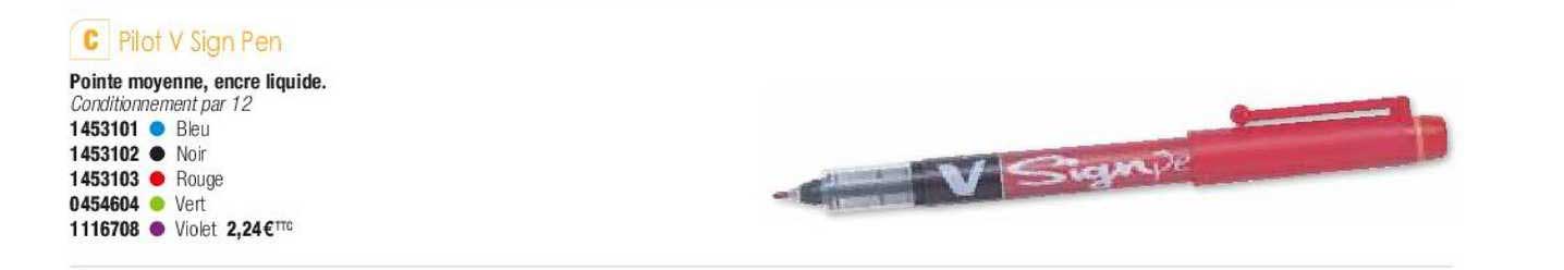 pilot v sign pen