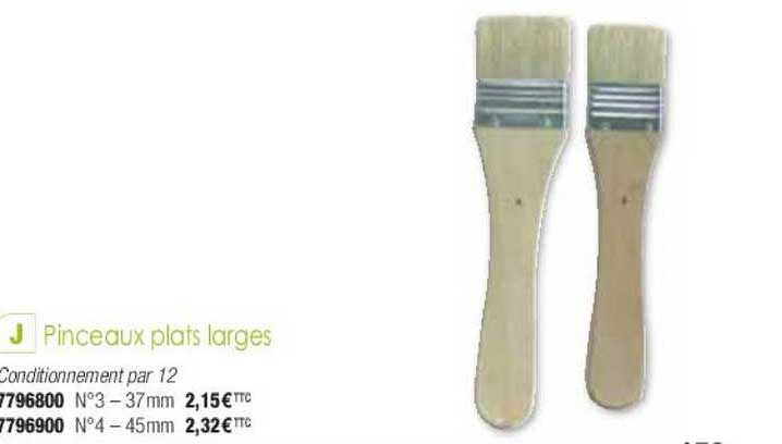pinceaux plats larges