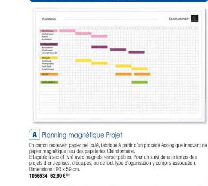 planning magnétique projet