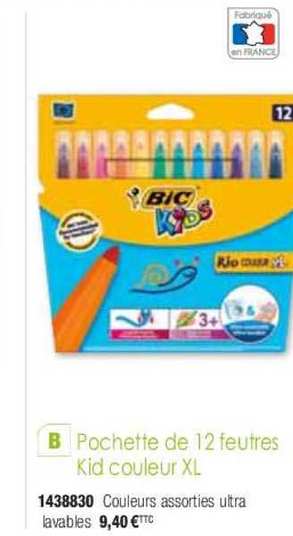 pochette de 12 feutres kid couleur xl
