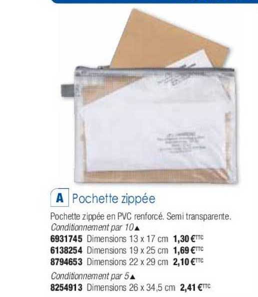 pochette zippée