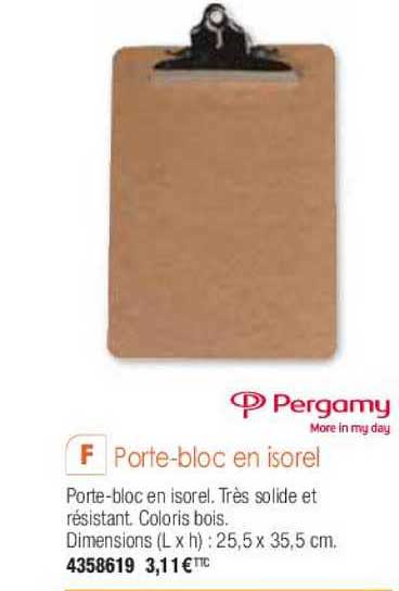porte-bloc en isorel pergamy more in my day