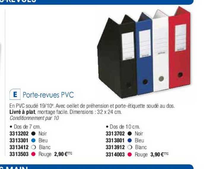 Porte-revues Pvc