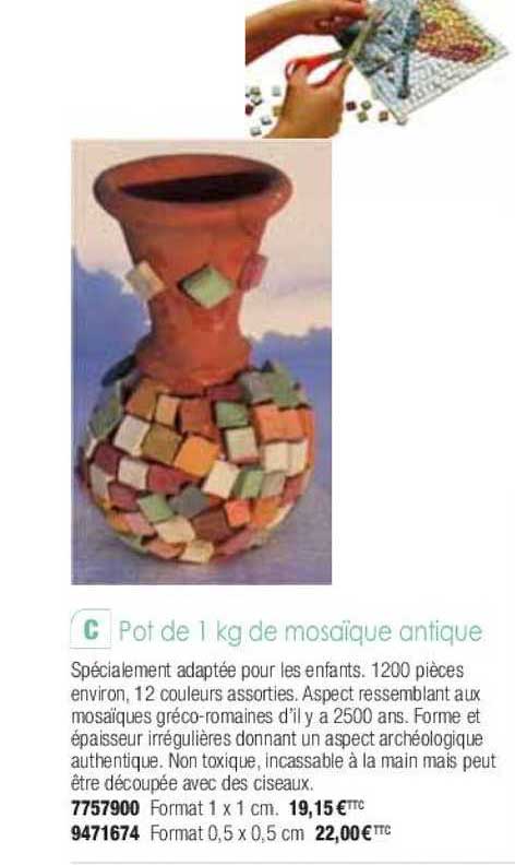 pot de 1 kg de mosaïque antique