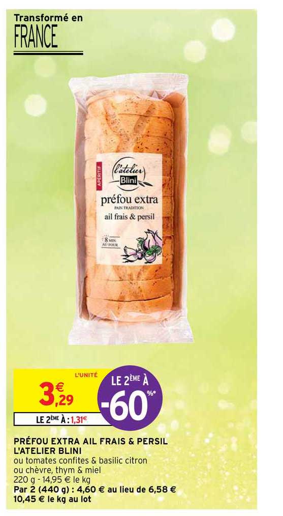 préfou extra ail frais & persil l'atelier blini