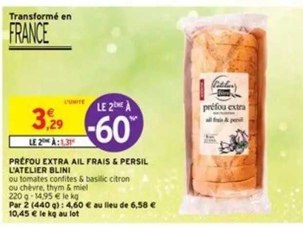 préfou extra ail frais & persil l'atelier blini