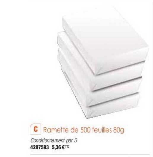 ramette de 500 feuilles 80g