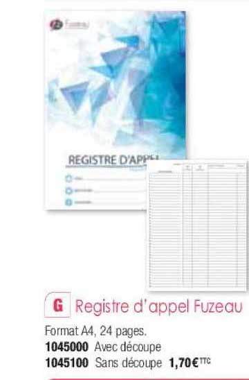 registre d'appel fuzeau