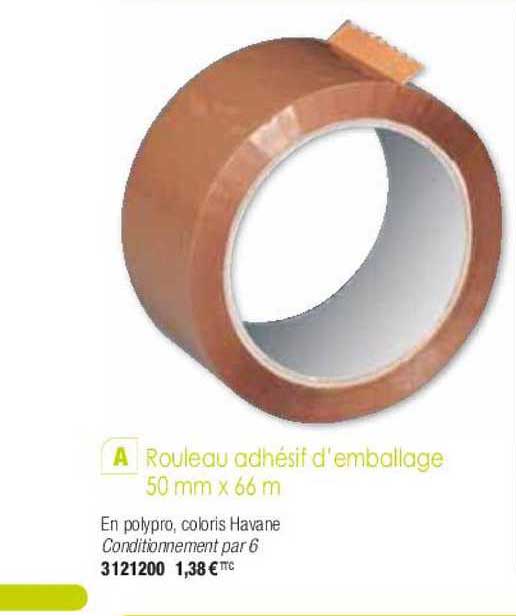 rouleau adhésif d'emballage 50mm x 66m