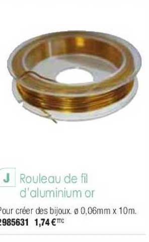 rouleau de fil d'aluminium or