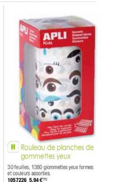 Rouleau De Planches De Gommettes Yeux