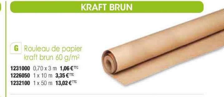 rouleaux de papier kraft brun 60g m2