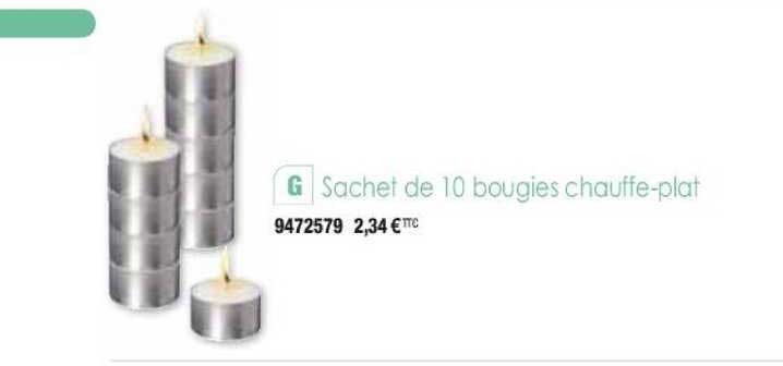 sachet de 10 bougies chauffe-plat