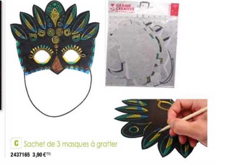 sachet de 3 masques à gratter