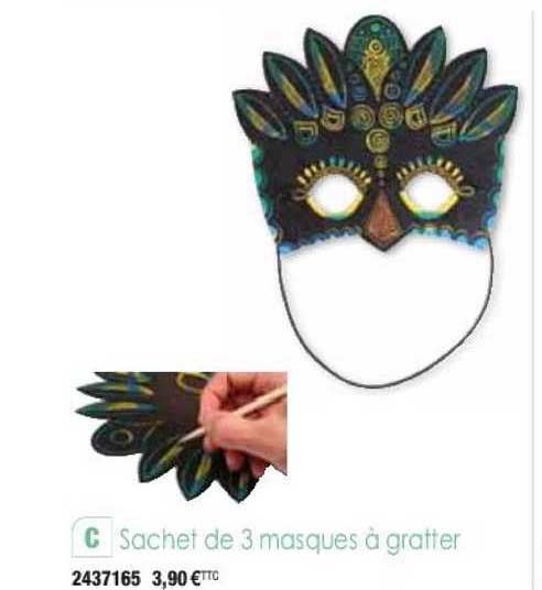 sachet de 3 masques à gratter