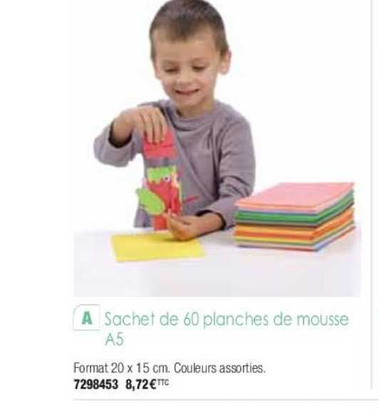 Sachet De 60 Planches De Mousse A5