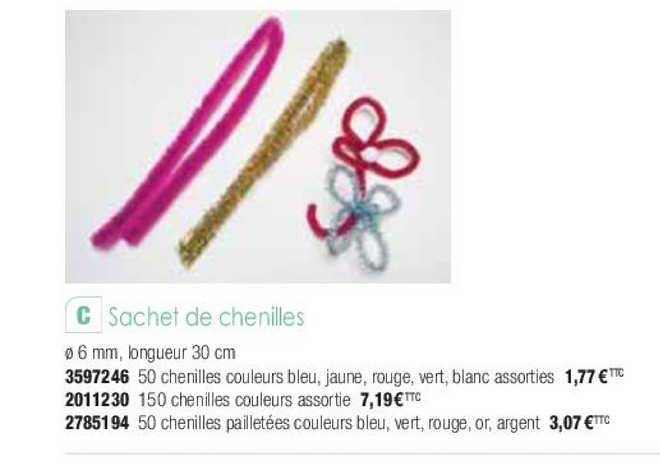 sachet de chenilles