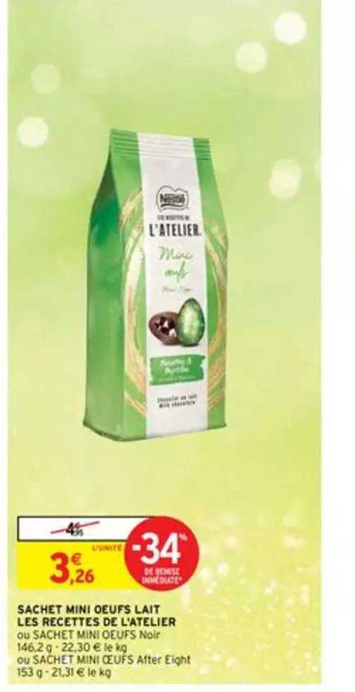 sachet mini oeufs lait les recettes de l'atelier