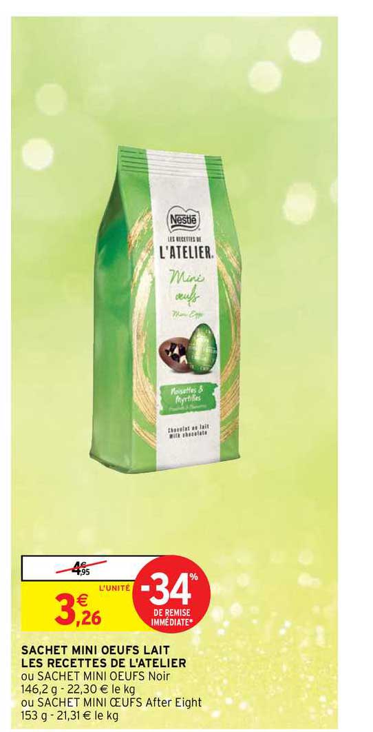 sachet mini oeufs lait les recettes de l'atelier