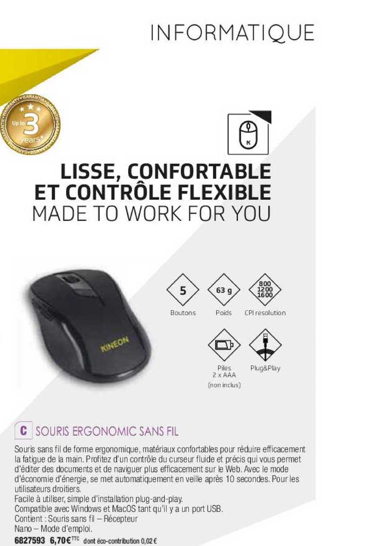 souris ergonomic sans fil