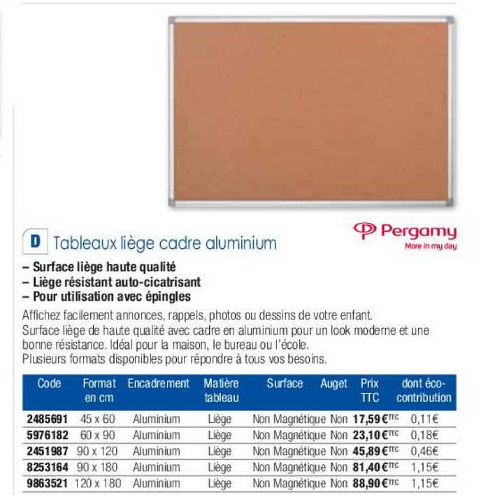 tableaux liège cadre aluminium pergamy more in my day