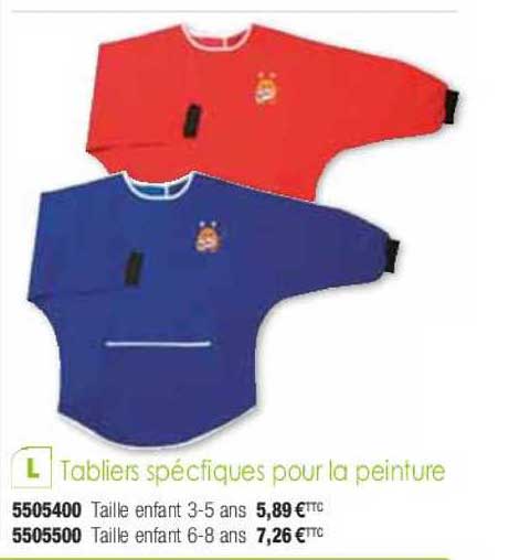 tabliers spécifiques pour la peinture